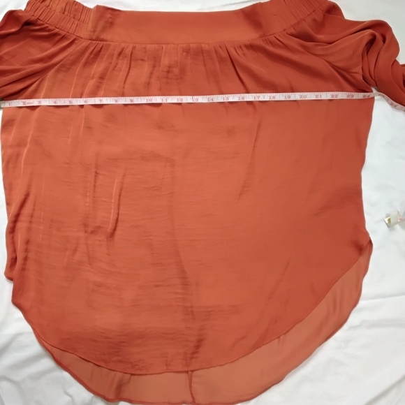 BISOU BISOUWomen's Off-Shoulder Orange Skirt SIZE XL - Picture 4 of 8